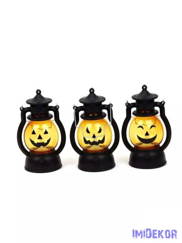 LED Halloween tök lámpás 12cm