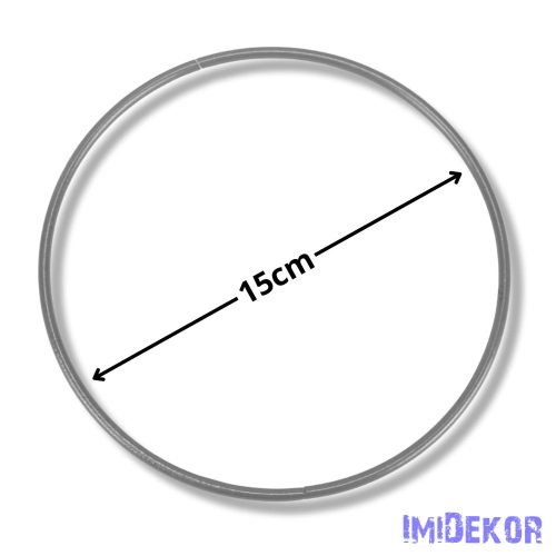 Fém karika 15 cm - Ezüst