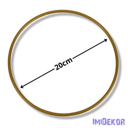 Fém karika 20 cm - Arany