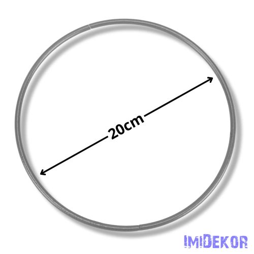 Fém karika 20 cm - Ezüst