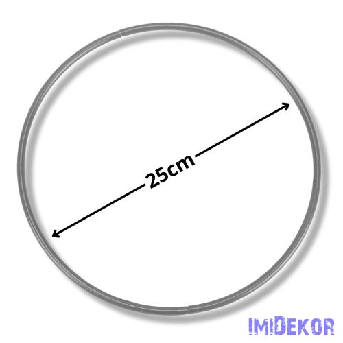 Fém karika 25 cm - Ezüst