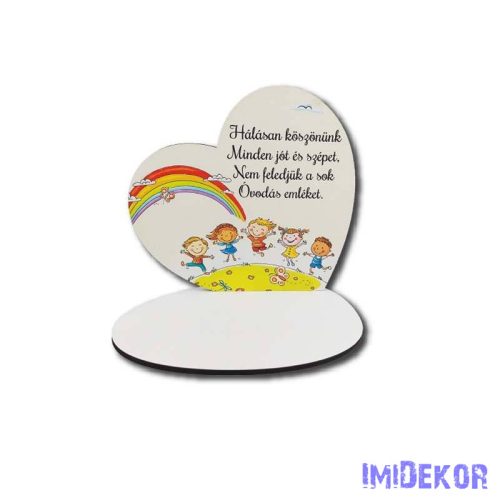 Kis talpas fa szív 13,2x12,8 cm - Hálásan köszönünk minden jót…