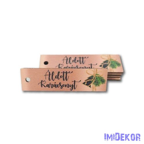 Biléta 5db/csomag 2x7,5cm - Áldott Karácsonyt Rosegold