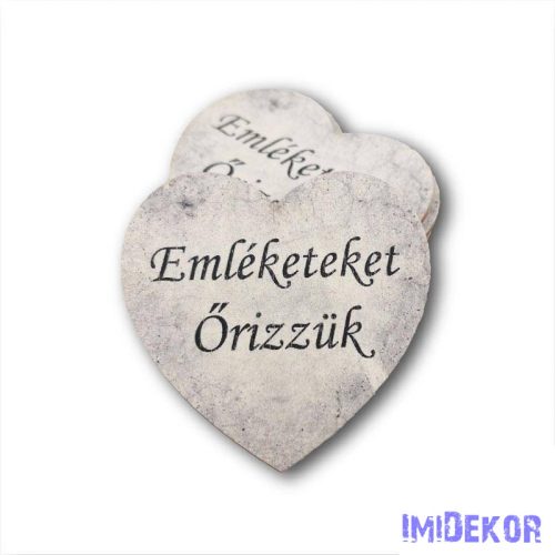 Márványhatású szív 5 cm - Emléketeket Őrizzük