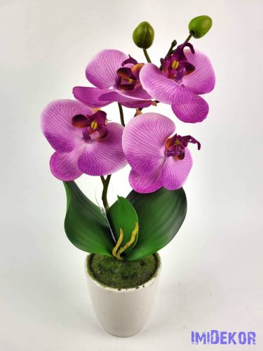 Cserepes gumi orchidea 39 cm - Világos Lilás