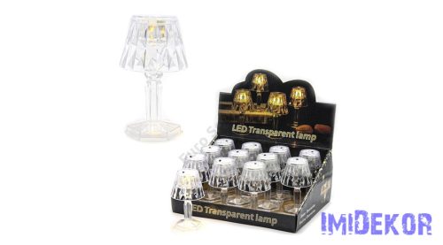 LED álló lámpás melegfényű 6,2x11,6cm - Kristály