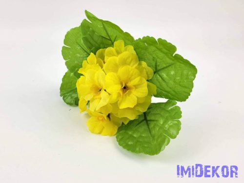 Primula selyem csokor 20 cm - Sárga