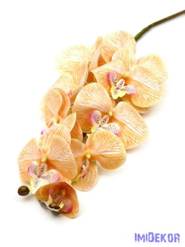 Orchidea szálas művirág ág 96 cm - Barack