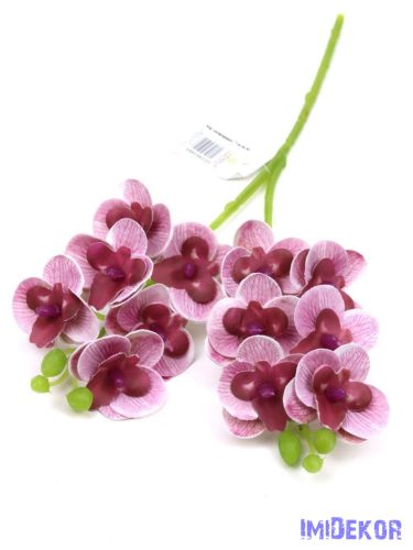 Orchidea 2 ágú szálas művirág 32 cm - Mályva