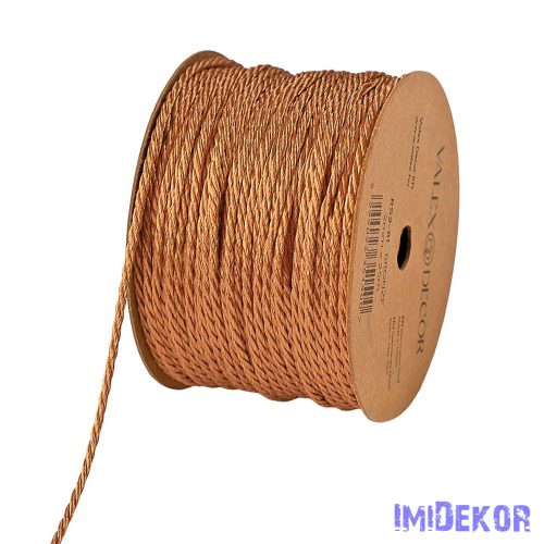 Dekor zsinór 2mm x 25m - Fényes Bronz